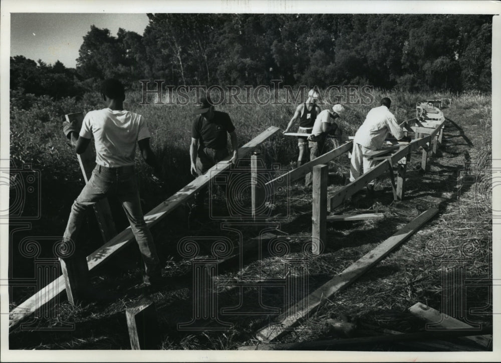 1989 Press Photo The work crew from the Ethan Allen School for Boys - mja01640 - Historic Images