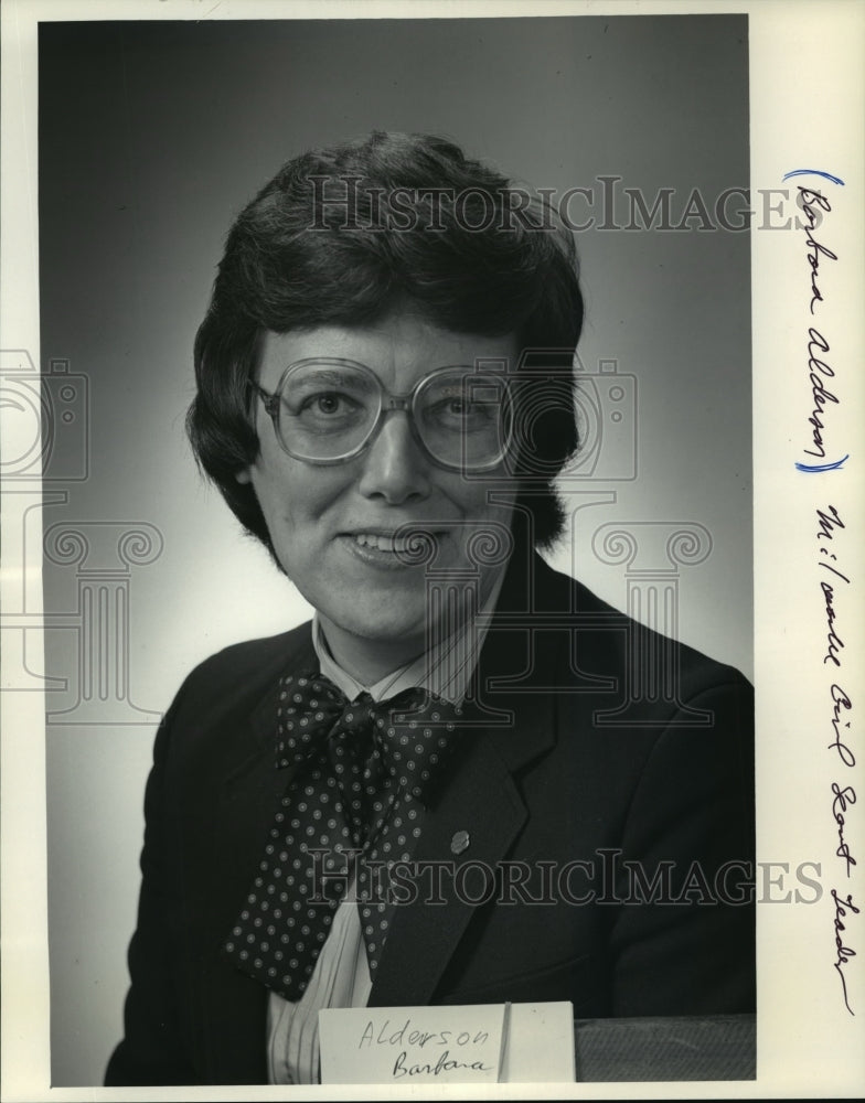 1984 Press Photo Barbara Alderson, Milwaukee Girl Seat Leader - Historic Images