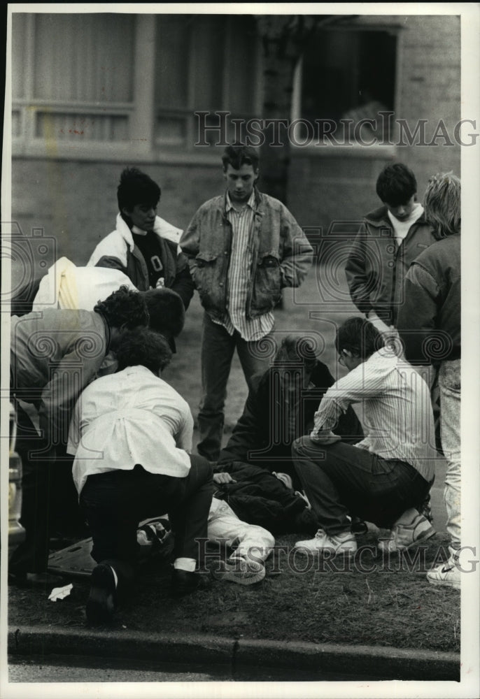 1990 Press Photo A 14-year-old Waukesha boy, Irvin Stanley Jr. - mja02321-Historic Images