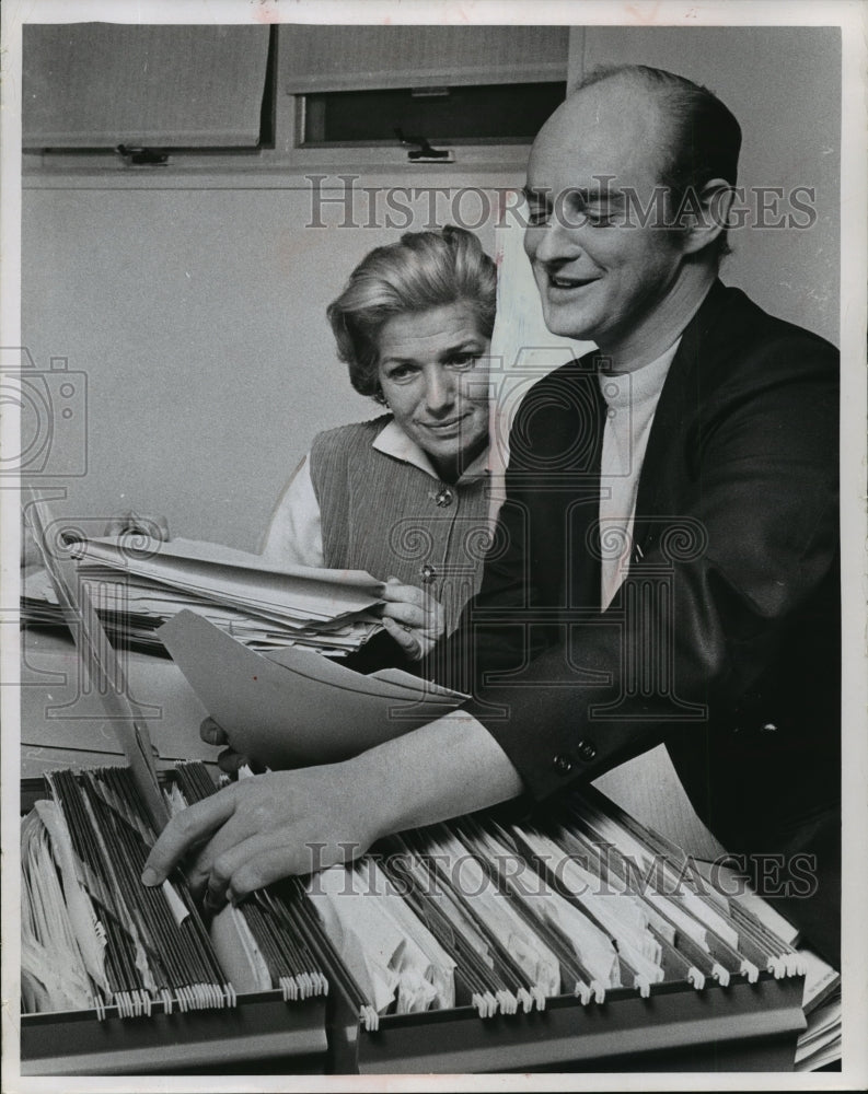 1986 Press Photo William Ball &amp; Mrs Leonard Markson American Conservatory Theatr - Historic Images