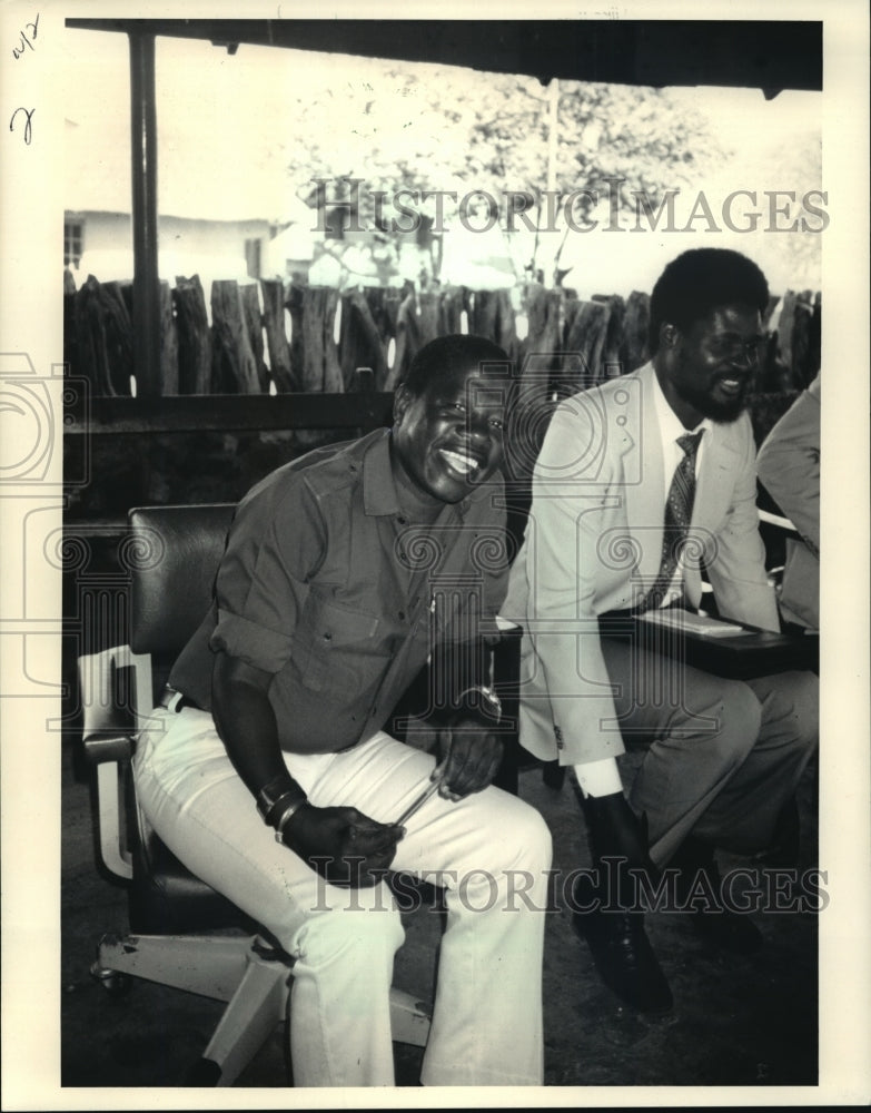1986 Press Photo Kgosi Linchwe, a tribal chief &amp; former US Ambassador-Historic Images