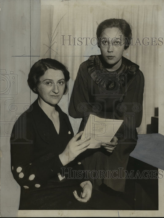 1934 Press Photo The Milwaukee Workers' school, Mary Allen and Farrell Schnering - Historic Images