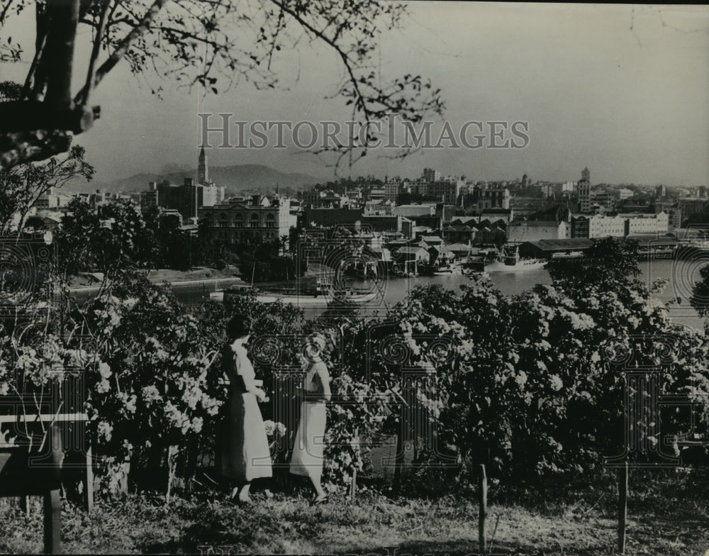 1936 Press Photo Sub Tropical Gardens on the Brisbane River in Australia- Historic Images