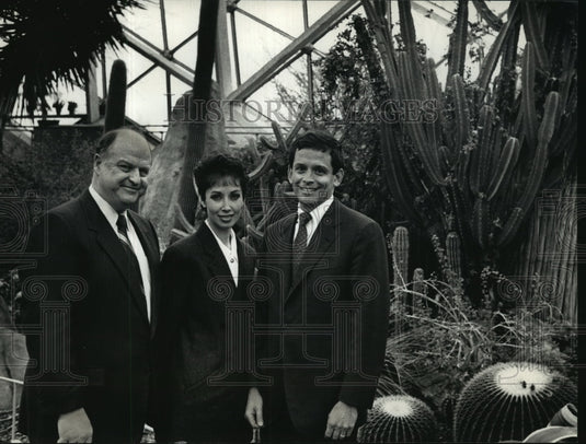 1992 Press Photo James & Jill Auer with Mark Ambrosius, Chairmen of Heart Ball-Historic Images