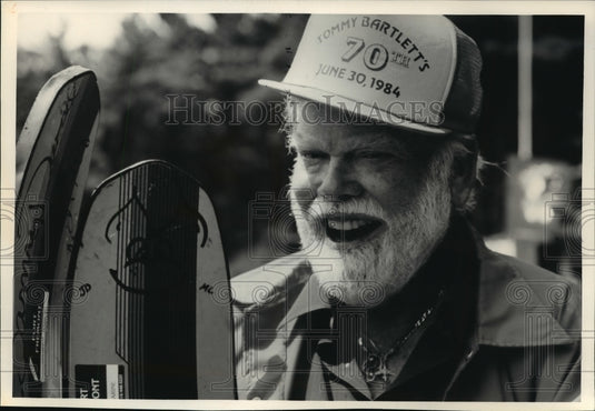 1988 Press Photo Tommy Bartlett, celebrates his 70th birthday - mja04054 - Historic Images