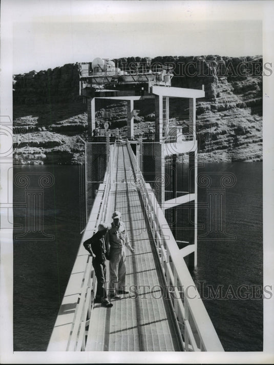 1956 Press Photo The big new Kajakai Dam, built in Afghanistan with U.S. aid - Historic Images