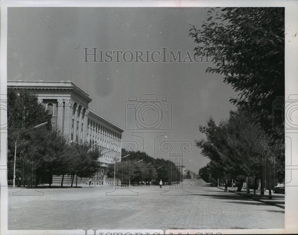 1963 Press Photo New Albania Boulevard in Tirana, Albania - mja04547 - Historic Images