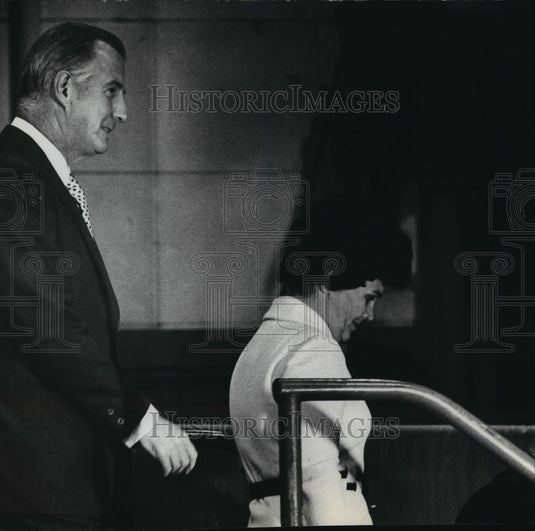 1972 Press Photo US Vice President Spiro Agnew & his wife in Wisconsin - Historic Images