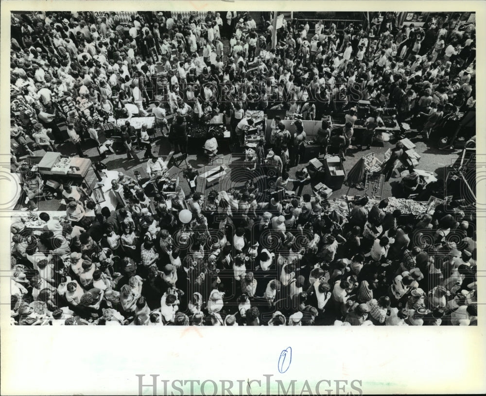 1981 Press Photo Visitors crowd Bradystreet Festival - mja04714 - Historic Images