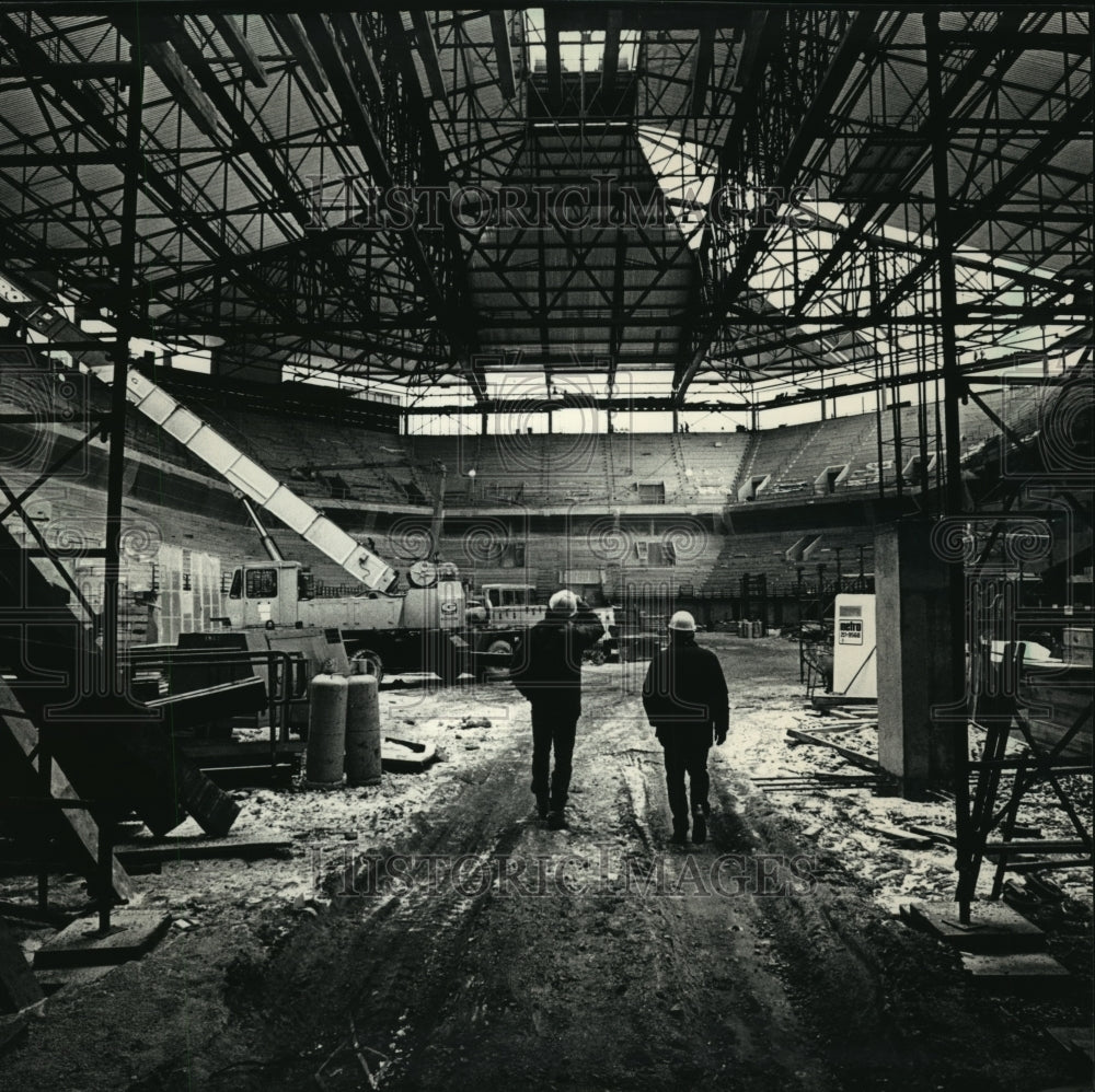 1988 Press Photo The Bradley Center began to take shape in March 1988-Historic Images