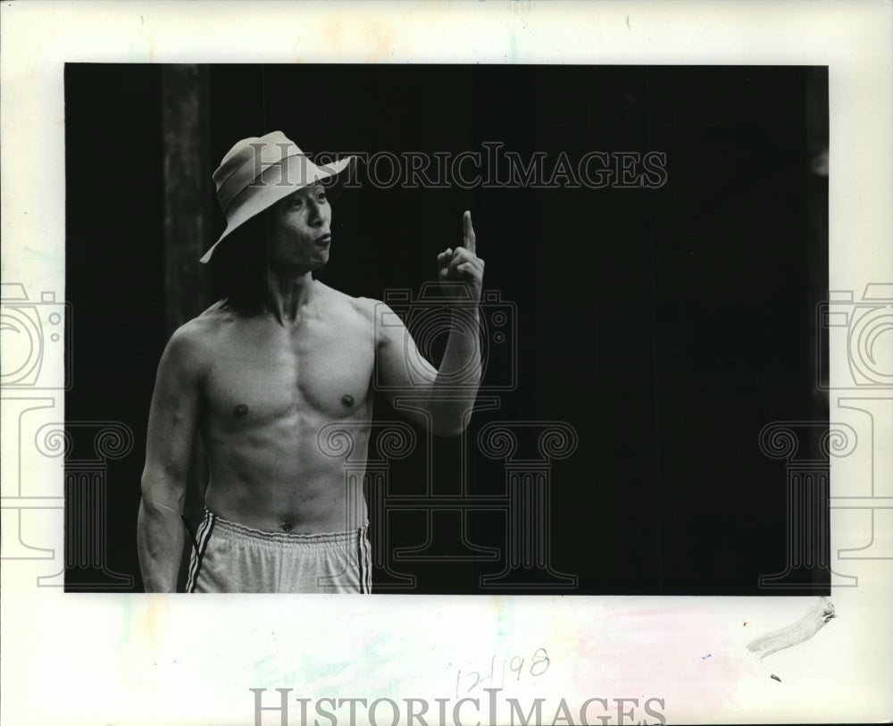 1987 Press Photo Randall Duk Kim, regarded as the actor with a single-minded - Historic Images