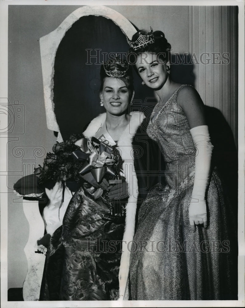 1984 Press Photo Miss Fond du Lac Cheryn Lu Budjac &amp; Miss Wisconsin Angela Baldi - Historic Images