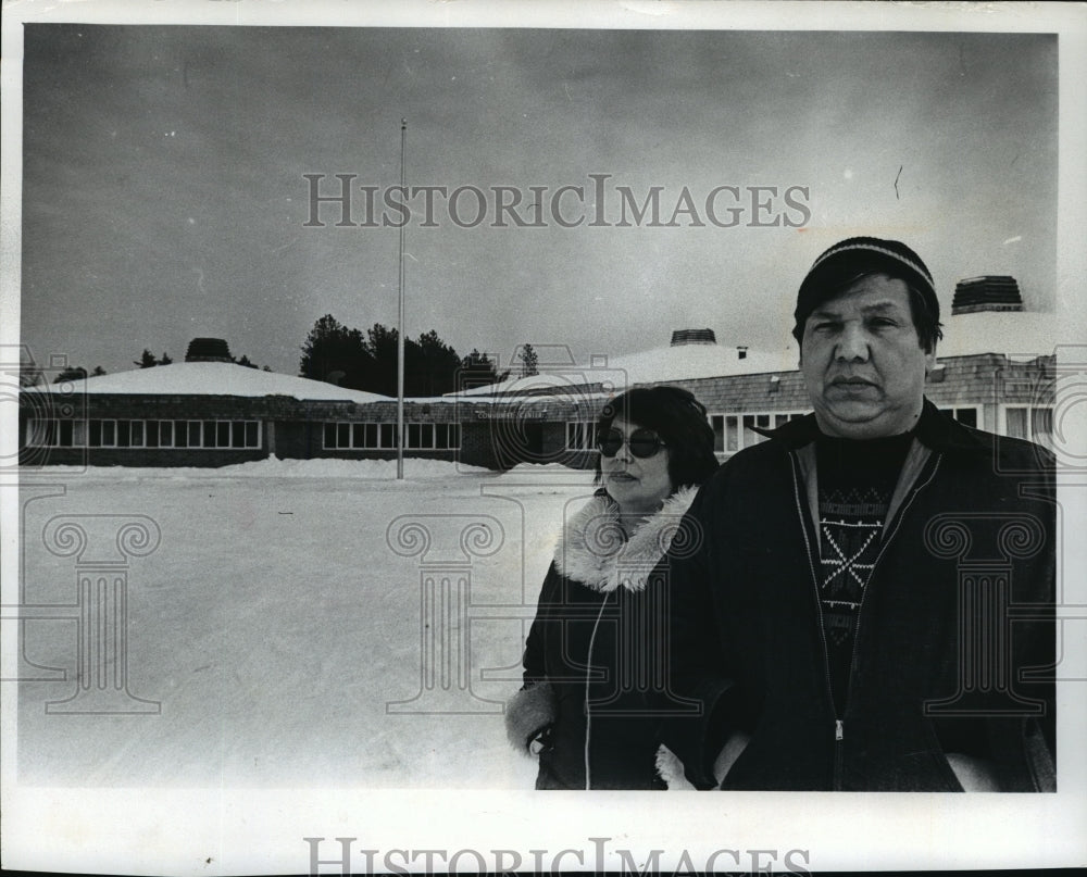 1978 Press Photo Mary &amp; Eugene Bigboy, tribal community leaders in Odanah, Wis - Historic Images