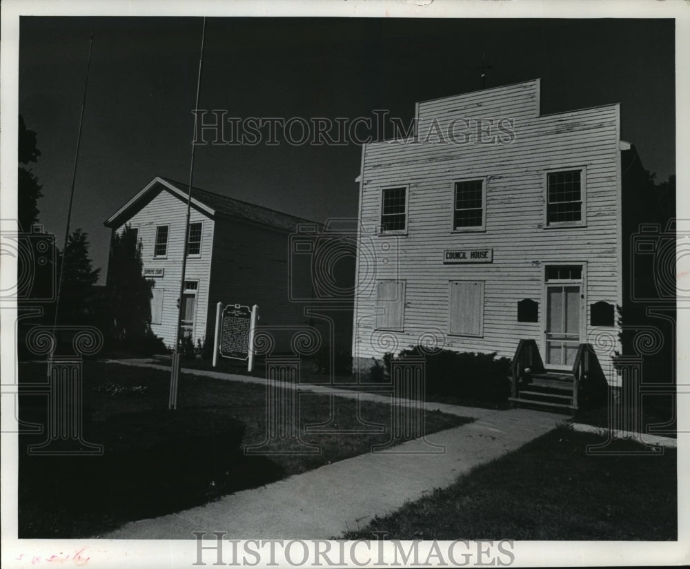 1978 Press Photo Building at the First Capitol State Park near Belmont, Wis - Historic Images