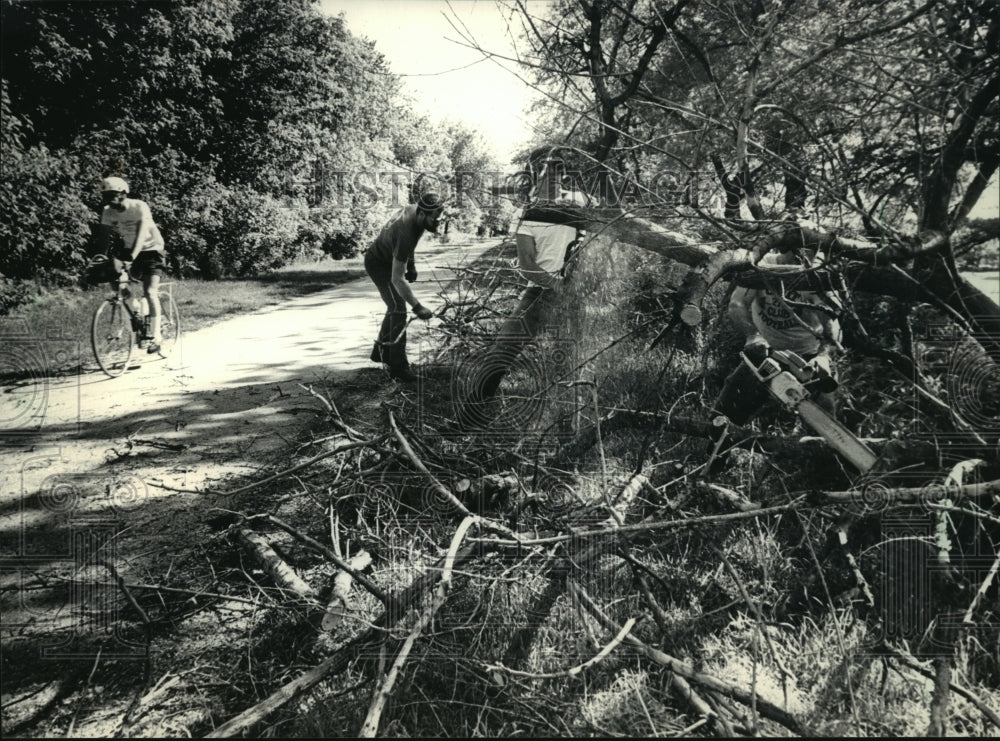 1987 Press Photo Milwaukee County bike trails prompted the county parks dept.-Historic Images