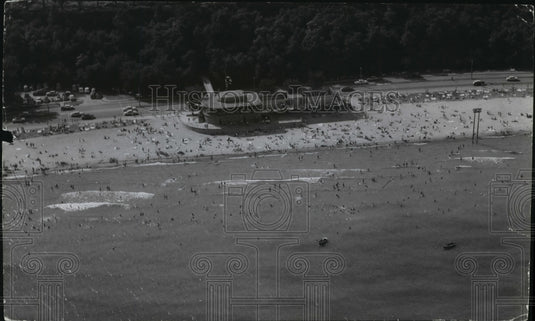 1955 Air view of Bradford Beach - Historic Images
