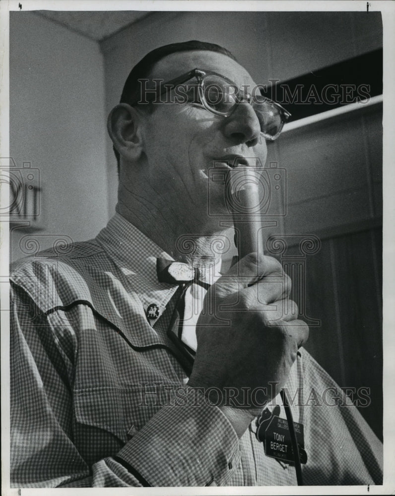 1966 Press Photo Square Dance Caller Anthony Berget - mja07854 - Historic Images