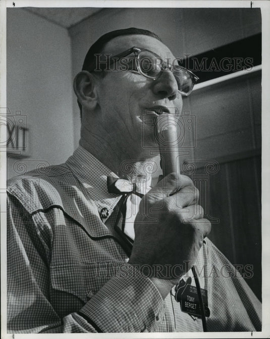 1966 Press Photo Square Dance Caller Anthony Berget - mja07854 - Historic Images