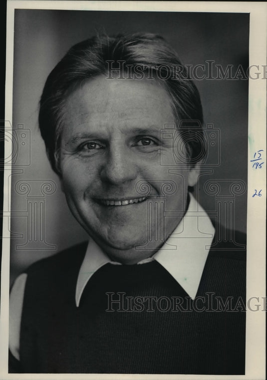 1984 Press Photo Bill Berg: New Bucks TV announcer - mja07861 - Historic Images