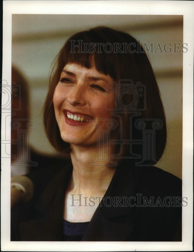 1992 Press Photo Lawrencia Bembenek in Chicago press conference - mja07924-Historic Images