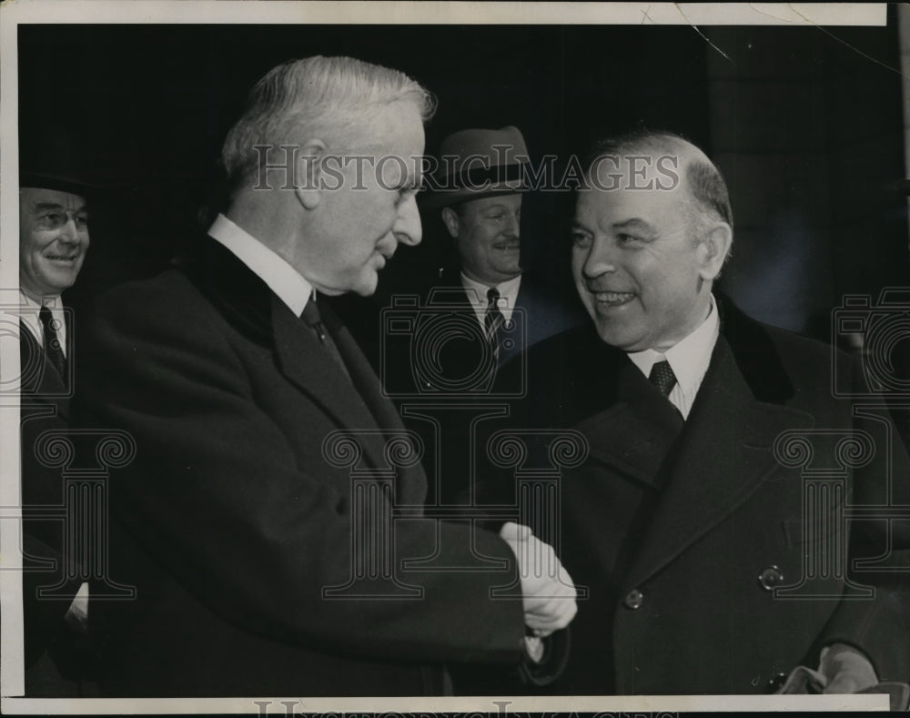 1937 Press Photo Canadian Prime Minister W.L Mackenzie King &amp; Cordell Hull-Historic Images