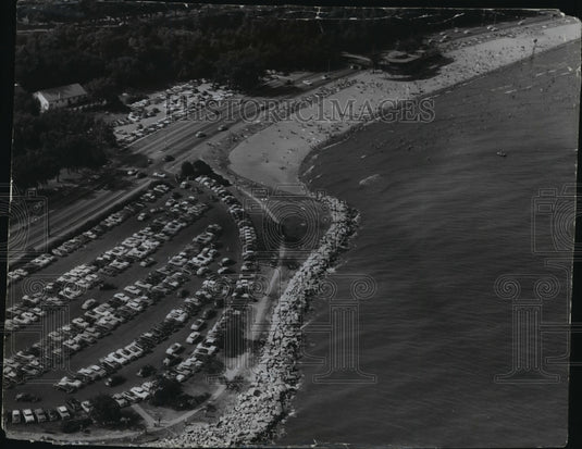 1955 Press Photo Aerial view of Bradford Beach - mja08481-Historic Images