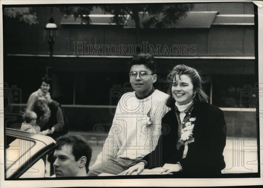 1992 Press Photo Caroll College king & queen Rogelio Quintanar & Jill Sharp - Historic Images