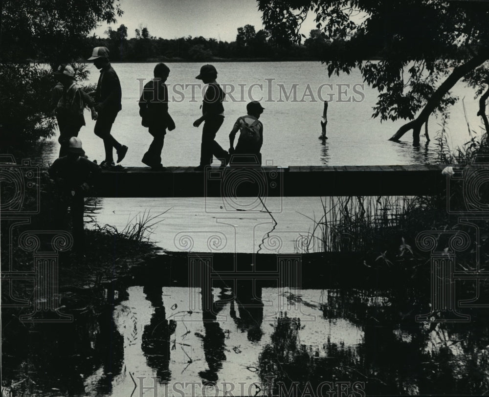 1983 Press Photo Indian Mound Boy Scout Reservation, Town of Summit, Waukesha - Historic Images