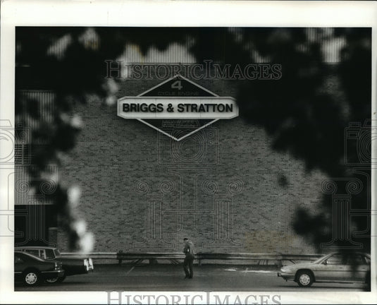 1994 A worker heads for the Briggs & Stratton plant in Wauwatosa-Historic Images