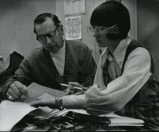 1974 Press Photo Shaw Uttech & Robert Turzinski of Voice Club of Laryngectomees - Historic Images