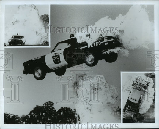 1986 Press Photo Stuntman Brian Carson Attempt Guinness Book of Records - Historic Images