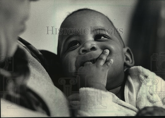 1988 Press Photo Cody's foster mother says he is a bundle of excitement - Historic Images