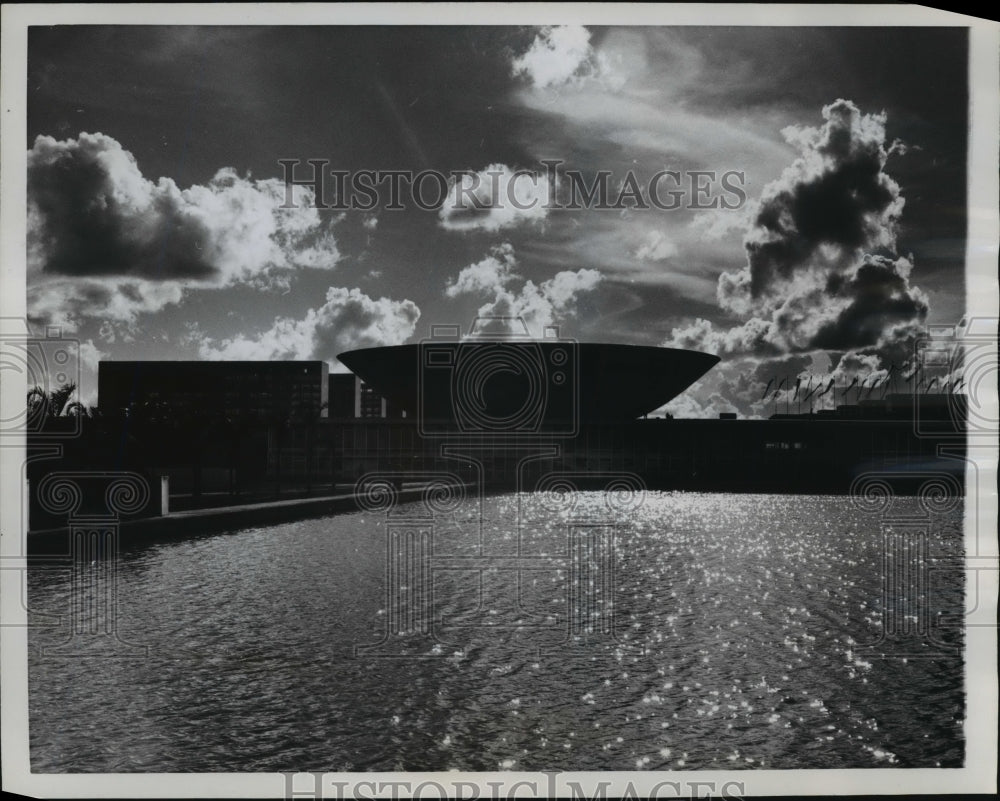 1960 Press Photo Bowl-shaped structure is actually part of Chamber of Deputies-Historic Images