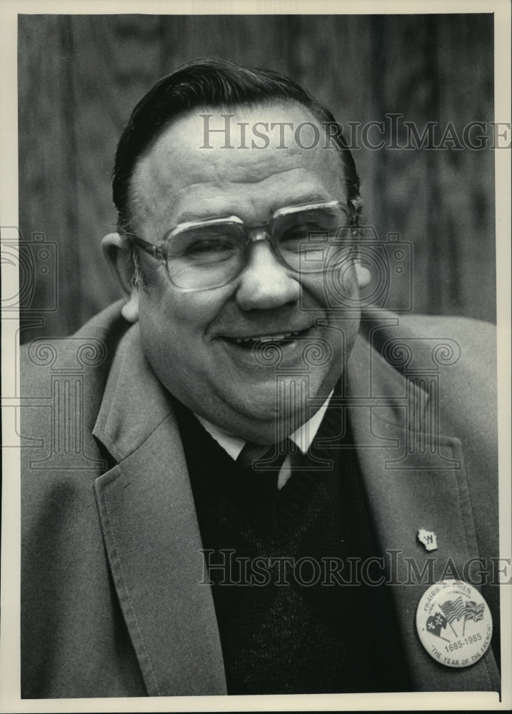 1985 Press Photo Mayor James Bihner, Prairie du Chiens, WIs. - mja12785 - Historic Images