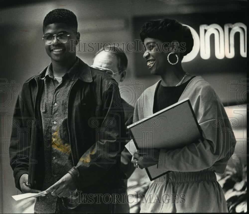 1992 Press Photo Tommie Myles and Wanda Jackson and Dennis Schmurtzier-Historic Images