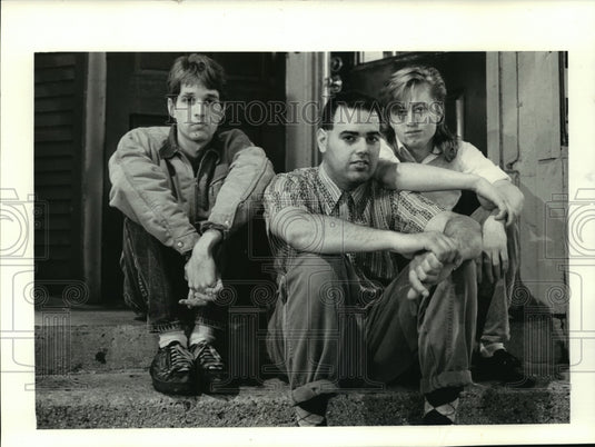 1989 Press Photo Stu Bruce, Mickey Rodriguez & Alex Ballard- Baku Press - Historic Images
