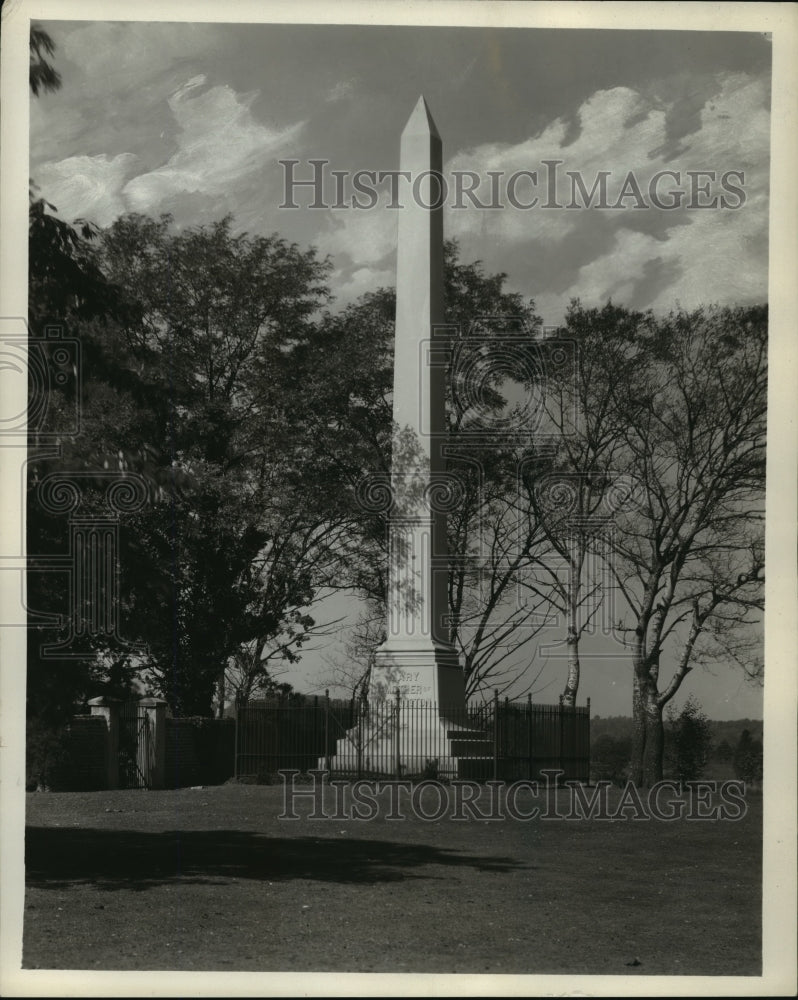 1933 Press Photo Grave of Mary the mother of George Washington at Fredericksburg - Historic Images
