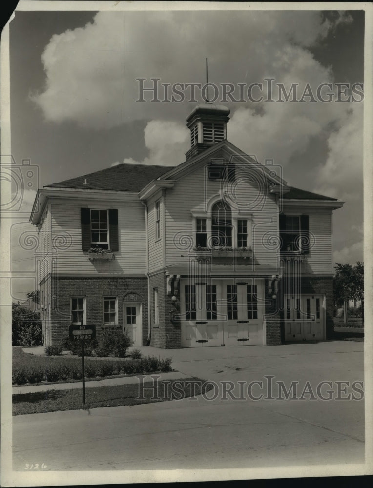 1928 Press Photo Village Hall & Fire Station, Kohler, Wisconsin - mja14412 - Historic Images