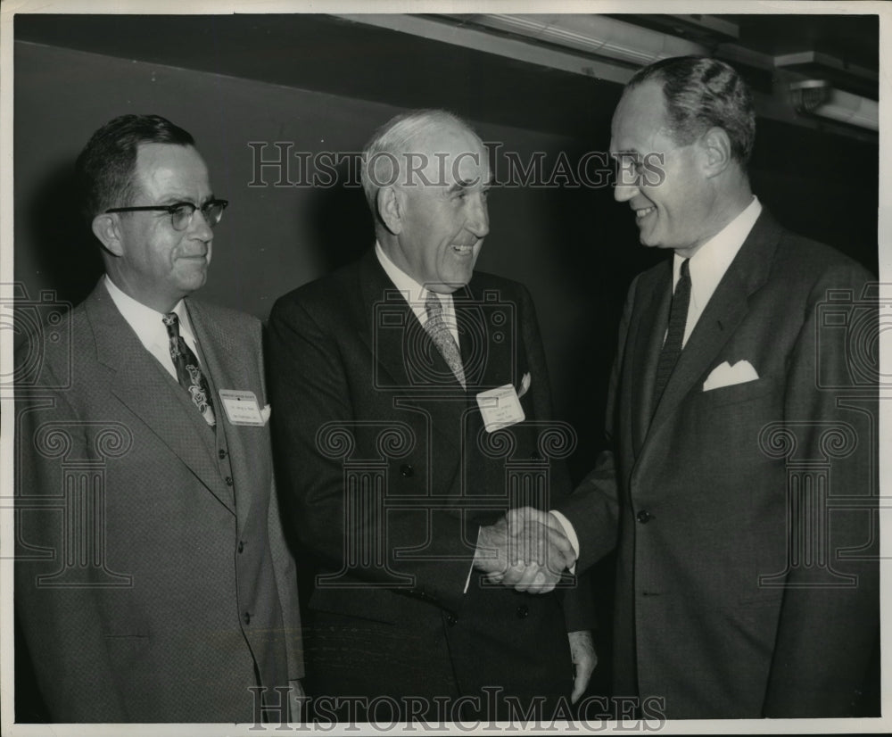 Press Photo Dr. David A. Wood, Dr. G. V. Brindley, Governor Walter J. Kohler - Historic Images