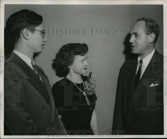 1957 Press Photo Cornelius Browne, La Rita A. Hewstone & Walter Kohler, Jr. - Historic Images