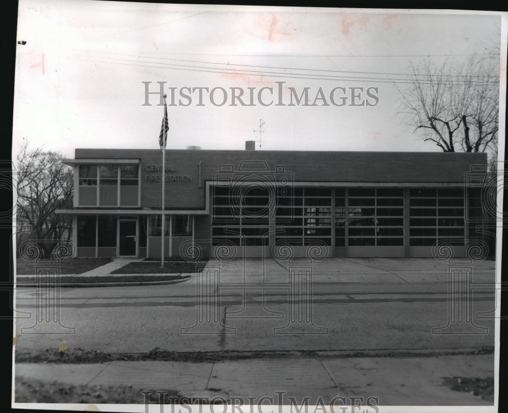 1957 Press Photo Janesville's new Central Fire Station - mja15355 - Historic Images
