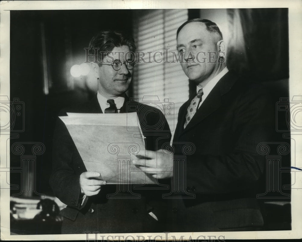 1935 Press Photo Sen.-elect Joseph E. Modermid and Governor La Follette - Historic Images
