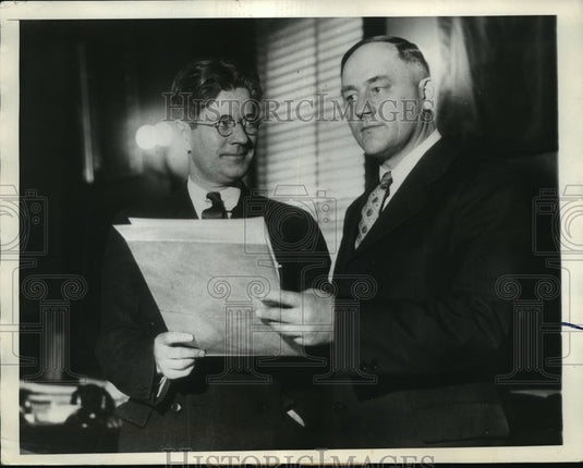 1935 Press Photo Sen.-elect Joseph E. Modermid and Governor La Follette - Historic Images