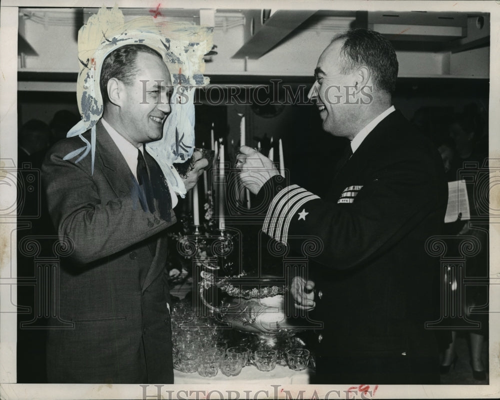1951 Gov Walter J Kohler Jr &amp; Capt Thomas Burrowes - Historic Images