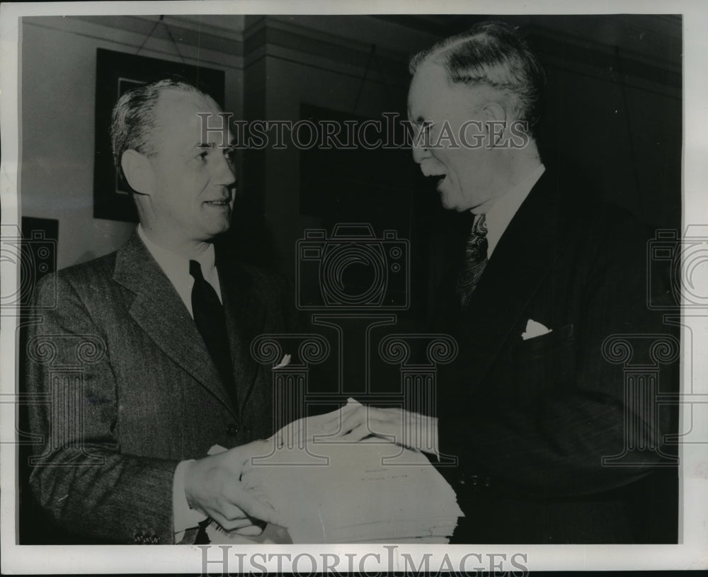 1950 Press Photo Wisconsin&#39;s Gov candidates Walter J Kohler Jr &amp; Fred Zimmerman - Historic Images