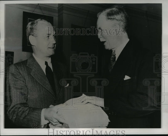 1950 Press Photo Wisconsin's Gov candidates Walter J Kohler Jr & Fred Zimmerman - Historic Images