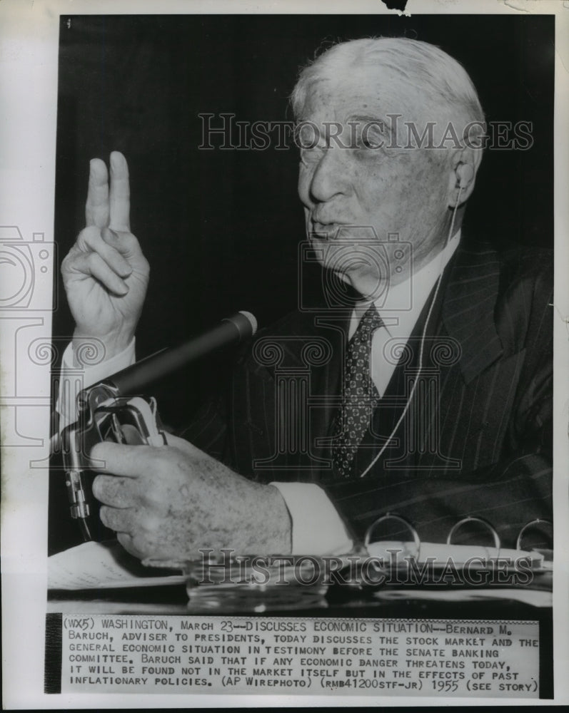 1955 Press Photo Bernard M. Baruch, adviser to presidents - mja15949-Historic Images