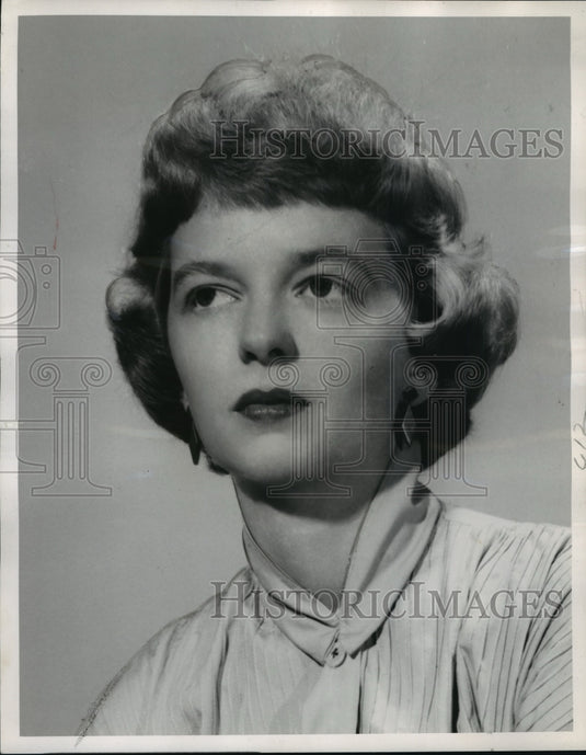 1956 Press Photo Mrs. Virgil Milton Burnett Jr., who was Miss Pamela Norris - Historic Images