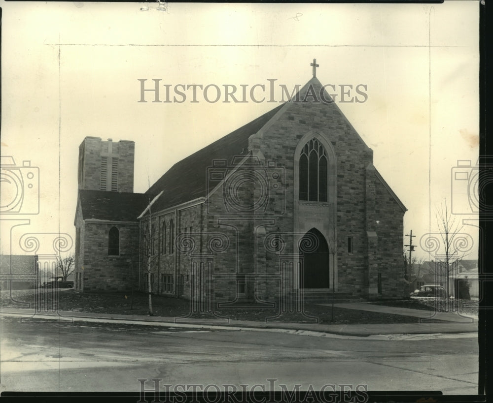 1940 Press Photo Christus Lutheran church of Clintonville, Wisconsin - mja16319 - Historic Images