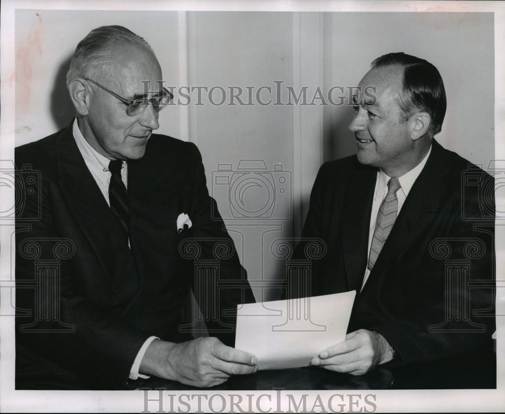 1958 Press Photo William Brumder, President &amp; board chairman 1st Wisconsin Bank-Historic Images